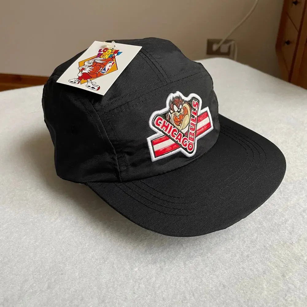 Chicago Bulls Hat Cap Boys Strapback Five Panel Taz Vintage Deadstock Youth Kids